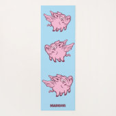 Individuelle Name Fliegende Schweine Yogamatte (Rückseite)