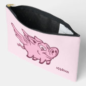 Individuelle Name Fliegende Schweine Zubehörtasche (Offen)