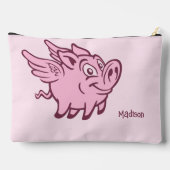 Individuelle Name Fliegende Schweine Zubehörtasche (Rückseite)