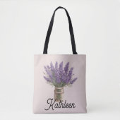 Individuelle Name Floral Bag, Geschenk für Frauen Tasche (Vorderseite)