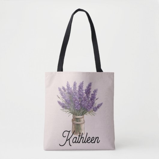 Individuelle Name Floral Bag, Geschenk für Frauen Tasche (Vorderseite)