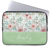Individuelle Name Floral Electronics Bag Laptopschutzhülle (Vorderseite)