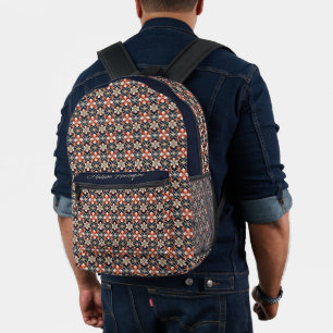 Individuelle Name Floral Japanisches Muster Bedruckter Rucksack