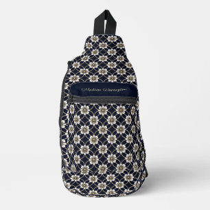 Individuelle Name Floral Japanisches Muster Crossbody Bag