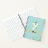 Individuelle Name Floral Journal in Soft Blue Notizblock (Innenseite)