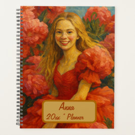 Individuelle Name Floral Planner Planer