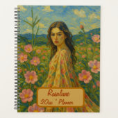 Individuelle Name Floral Planner Planer (Vorderseite)