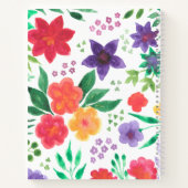 Individuelle Name Floral Sketchbook Notebook Notizblock (Rückseite)