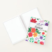 Individuelle Name Floral Sketchbook Notebook Notizblock (Innenseite)