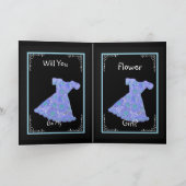 INDIVIDUELLE NAME Flower Girl PERIWINKLE BLAUE Dre Einladung (Innenseite)