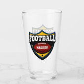 Individuelle Name Football-Logo Glas (Vorderseite)