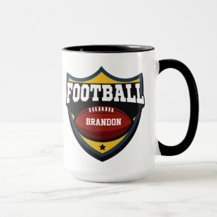 Individuelle Name Football-Logo-Tasse Tasse