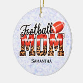Individuelle Name Football Mama | Muttertag Keramik Ornament (Links)