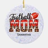 Individuelle Name Football Mama | Muttertag Keramik Ornament (Hinten)