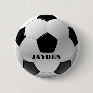 Individuelle Name Football Personalisiert Boys Button