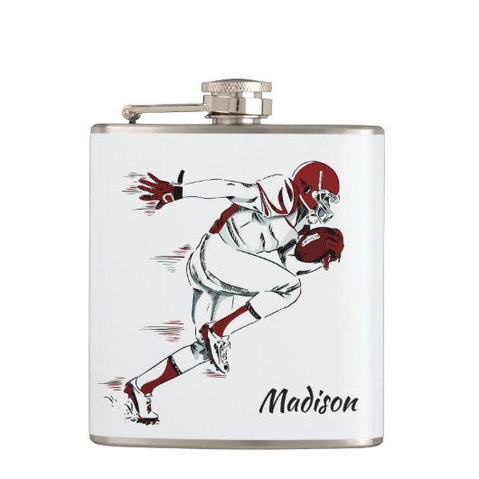 Individuelle Name Football Player-Flasche Flachmann (Vorderseite)