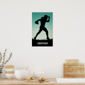 Individuelle Name Football Player Poster (Küche)