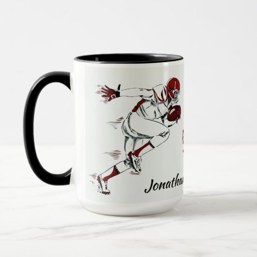 Individuelle Name Football Player Tasse (Links)