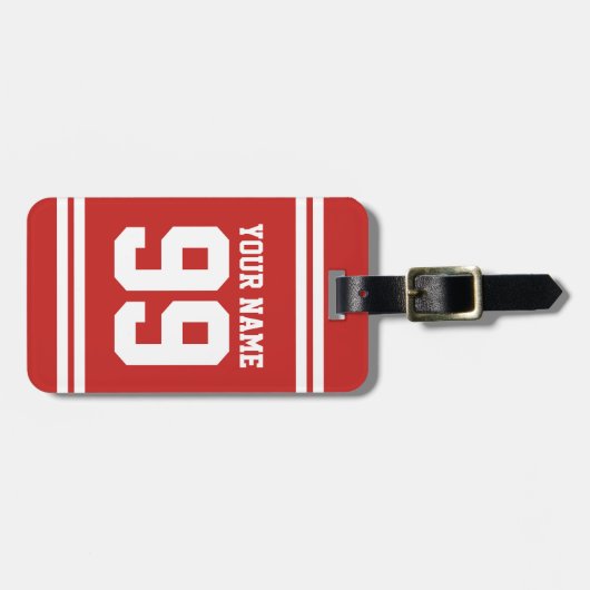 Individuelle Name Football Trikot Nummer athletisc Gepäckanhänger (Vorderseite horizontal)