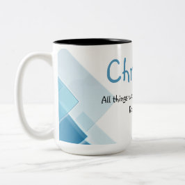 Individuelle Name fördert inspirierendes Bibelange Zweifarbige Tasse