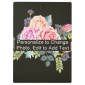 Individuelle Name Foto Artwork School Office Zuhau Klemmbrett (Rückseite)