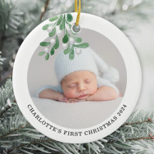 Individuelle Name Foto Babys Erste Weihnachtswasse