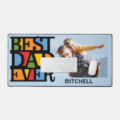 Individuelle Name & Foto Bester Vater je Schreibtischunterlage (Tastatur & Maus)