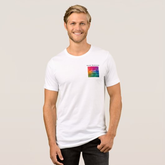 Individuelle Name-Foto oder -Logo-Mäuse - Vordere Tri-Blend Shirt (Vorderseite voll)