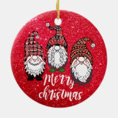 Individuelle Name Foto Personalisiert Feliz Naught Keramik Ornament (Hinten)