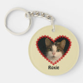 Individuelle Name-Foto-Pfoten Schlüsselanhänger (Vorderseite)