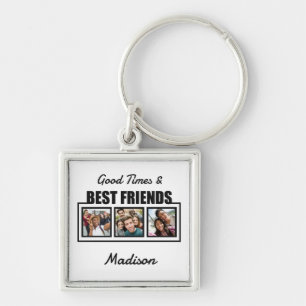 Individuelle Name, Foto und Farbe der besten Freun Schlüsselanhänger