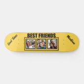 Individuelle Name, Foto und Farbe der besten Freun Skateboard (Horizontal)