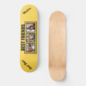 Individuelle Name, Foto und Farbe der besten Freun Skateboard (Vorderseite)