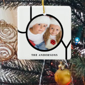 Individuelle Name Foto White Christmas Keramikornament