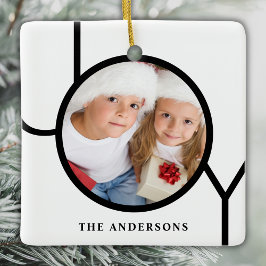 Individuelle Name Foto White Christmas Keramikornament
