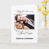 Individuelle Name/Foto zum sechsten Mal anlässlich Karte (Gelbe Blume)