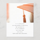 Individuelle Name Fotovorlage Universitäts-Abschlu (Rückseite)