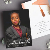 Individuelle Name Fotovorlage Universitäts-Abschlu Ankündigung