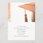 Individuelle Name Fotovorlage Universitäts-Abschlu Ankündigung (Rückseite)