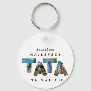 Individuelle Name Fou-Foto NAJLEPSZY TATA NA ŚWIEC Schlüsselanhänger