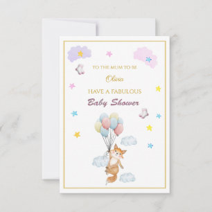 Individuelle Name Fox schwimmende Ballons Babydusc