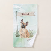 Individuelle Name Französischer Bulldogge Badhandtuch Set (Handtuch)