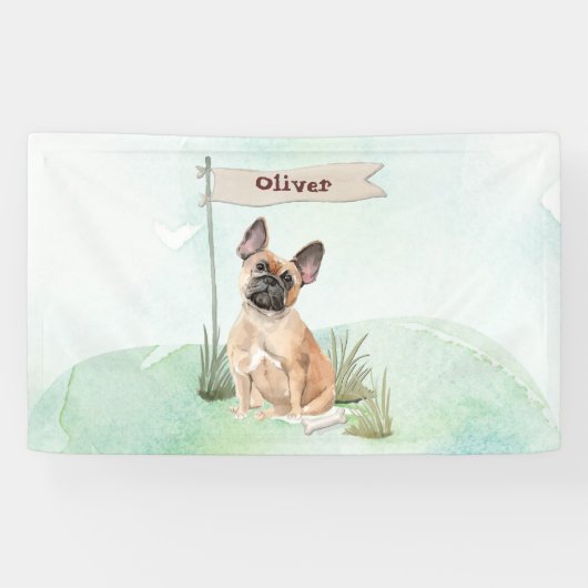 Individuelle Name Französischer Bulldogge Banner (Horizontal)