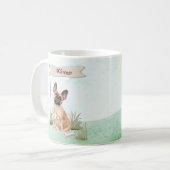 Individuelle Name Französischer Bulldogge Kaffeetasse (Vorderseite Links)