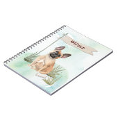 Individuelle Name Französischer Bulldogge Notizblock (Linke Seite)