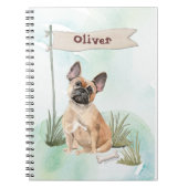 Individuelle Name Französischer Bulldogge Notizblock (Vorderseite)