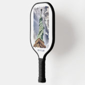 Individuelle Name-Freiheitsstatue Pickleball Schläger (Links)
