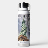 Individuelle Name-Freiheitsstatue Trinkflasche (Hinten)