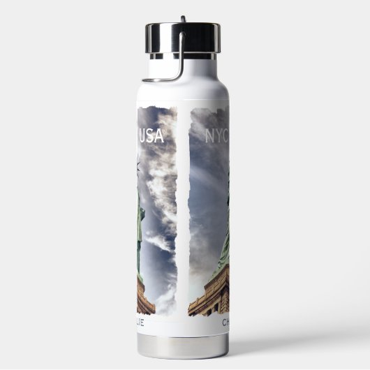 Individuelle Name-Freiheitsstatue Trinkflasche (rechts)