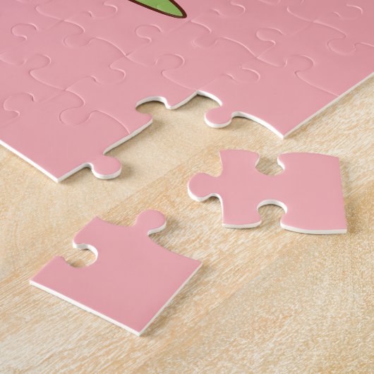 Individuelle Name Friede, Liebe & Freude Retro Wei Puzzle (Seite)